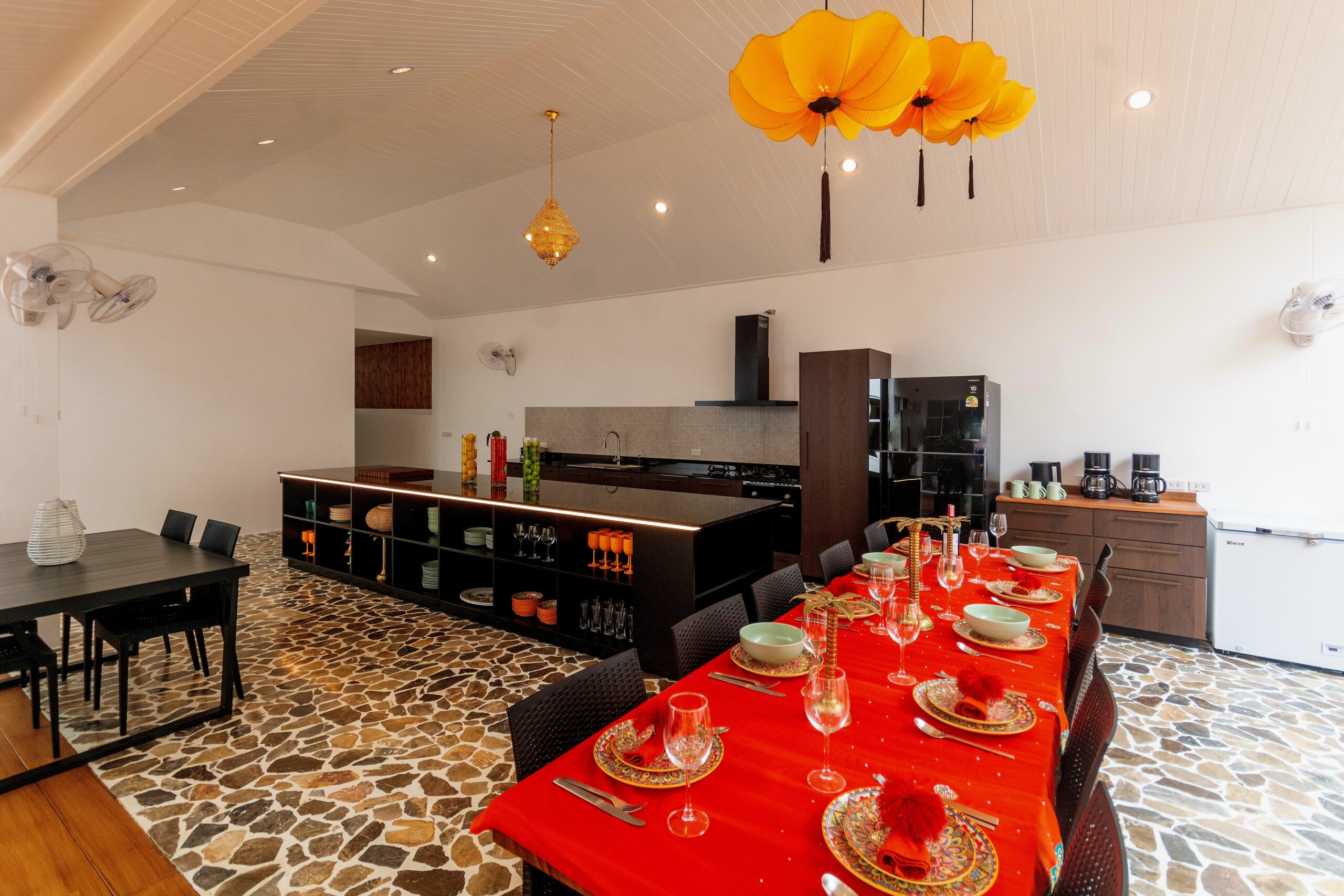 Covered dining for up to 30 people
